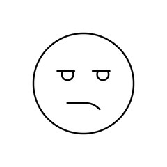 Dissatisfied, emotions icon. Simple line, outline vector expression of mood icons for ui and ux, website or mobile application