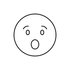 Surprised, emotions icon. Simple line, outline vector expression of mood icons for ui and ux, website or mobile application