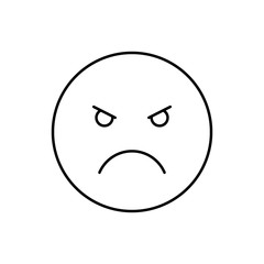 Very angry, emotions icon. Simple line, outline vector expression of mood icons for ui and ux, website or mobile application