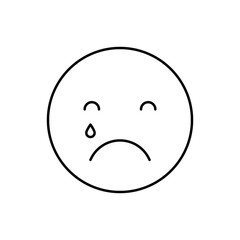 Crying, emotions icon. Simple line, outline vector expression of mood icons for ui and ux, website or mobile application