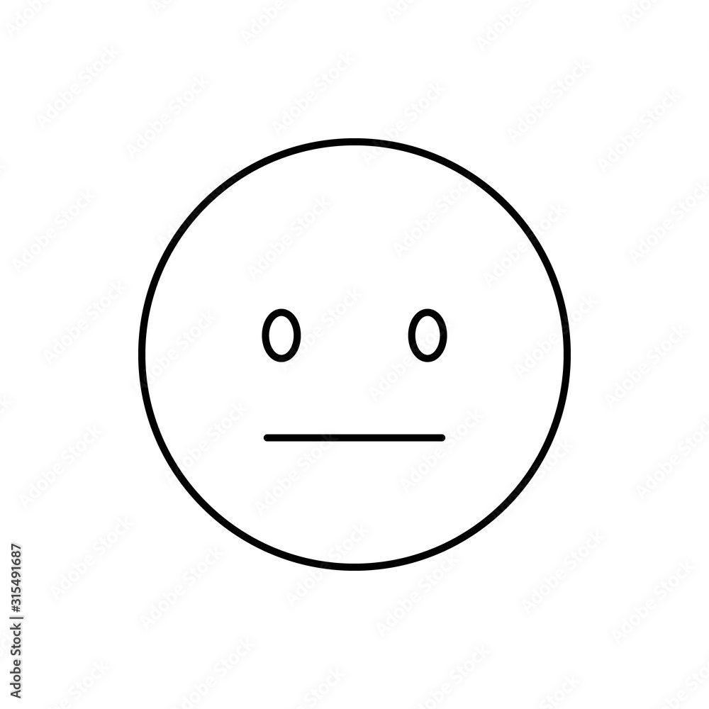 Poster Doubt, emotions icon. Simple line, outline vector expression of mood icons for ui and ux, website or mobile application