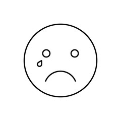 Crying, emotions icon. Simple line, outline vector expression of mood icons for ui and ux, website or mobile application