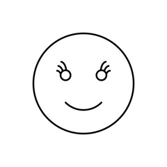 Fototapeta premium Eyelashes, emotions icon. Simple line, outline vector expression of mood icons for ui and ux, website or mobile application