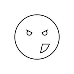 Angry, emotions icon. Simple line, outline vector expression of mood icons for ui and ux, website or mobile application