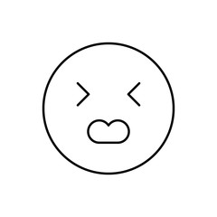 Disgusted, emotions icon. Simple line, outline vector expression of mood icons for ui and ux, website or mobile application