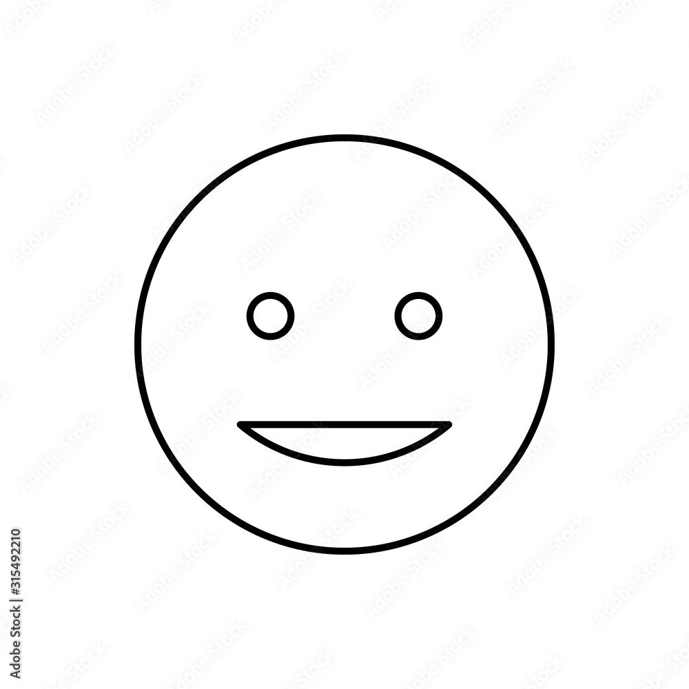 Poster happy, smiling, emotions icon. simple line, outline vector expression of mood icons for ui and ux, w