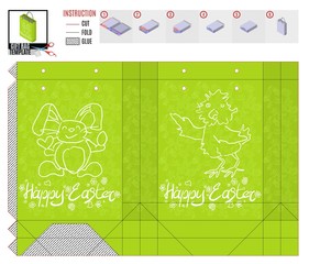 Easter holiday package template for print and cut