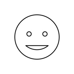 Fototapeta premium Happy, smiling, emotions icon. Simple line, outline vector expression of mood icons for ui and ux, website or mobile application