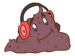 poop and music from the player cheerful monster