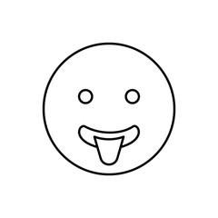 Tongue, smiling, emotions icon. Simple line, outline vector expression of mood icons for ui and ux, website or mobile application