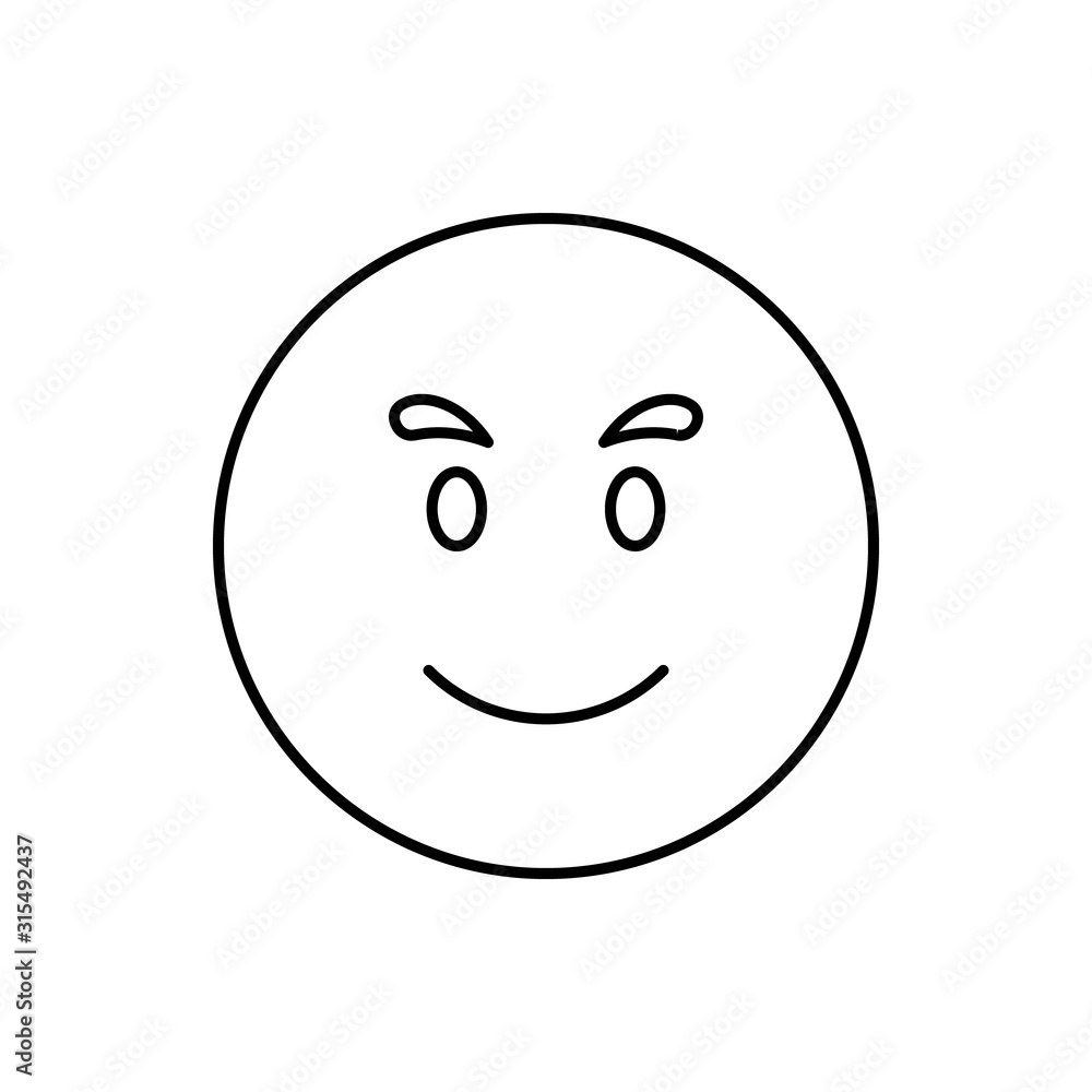 Poster smiling, emotions icon. simple line, outline vector expression of mood icons for ui and ux, website 