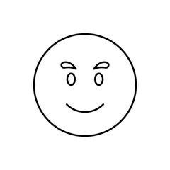 Smiling, emotions icon. Simple line, outline vector expression of mood icons for ui and ux, website or mobile application