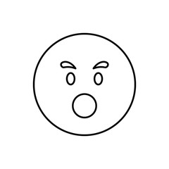Surprised, emotions icon. Simple line, outline vector expression of mood icons for ui and ux, website or mobile application
