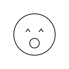 Surprised, closed eyes, emotions icon. Simple line, outline vector expression of mood icons for ui and ux, website or mobile application