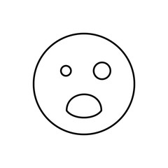 Surprised, opened eyes, emotions icon. Simple line, outline vector expression of mood icons for ui and ux, website or mobile application