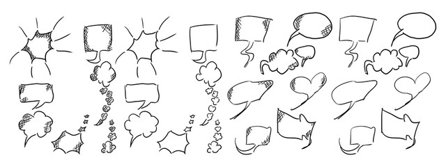 message dialogs simple doodles for illustrations
