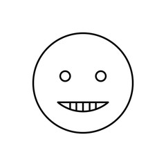 Smiling, teeth, emotions icon. Simple line, outline vector expression of mood icons for ui and ux, website or mobile application