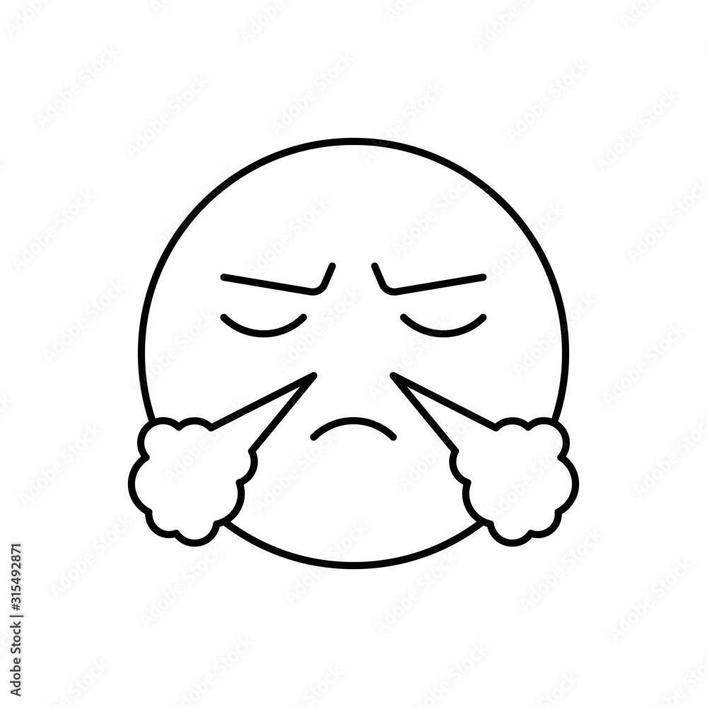 Poster laughing, emotions icon. simple line, outline vector expression of mood icons for ui and ux, website