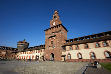 The Filarete tower of the Sforza Castle, Milan, Italy