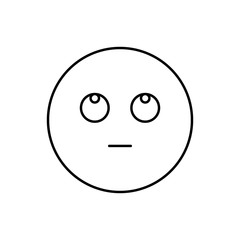 Rolling eyes, emotions icon. Simple line, outline vector expression of mood icons for ui and ux, website or mobile application