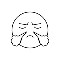 Fototapeta premium Laughing, emotions icon. Simple line, outline vector expression of mood icons for ui and ux, website or mobile application