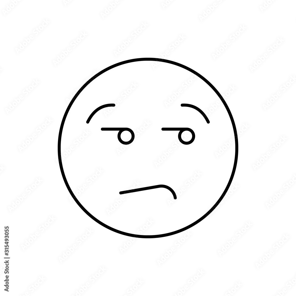 Poster sad, emotions icon. simple line, outline vector expression of mood icons for ui and ux, website or m
