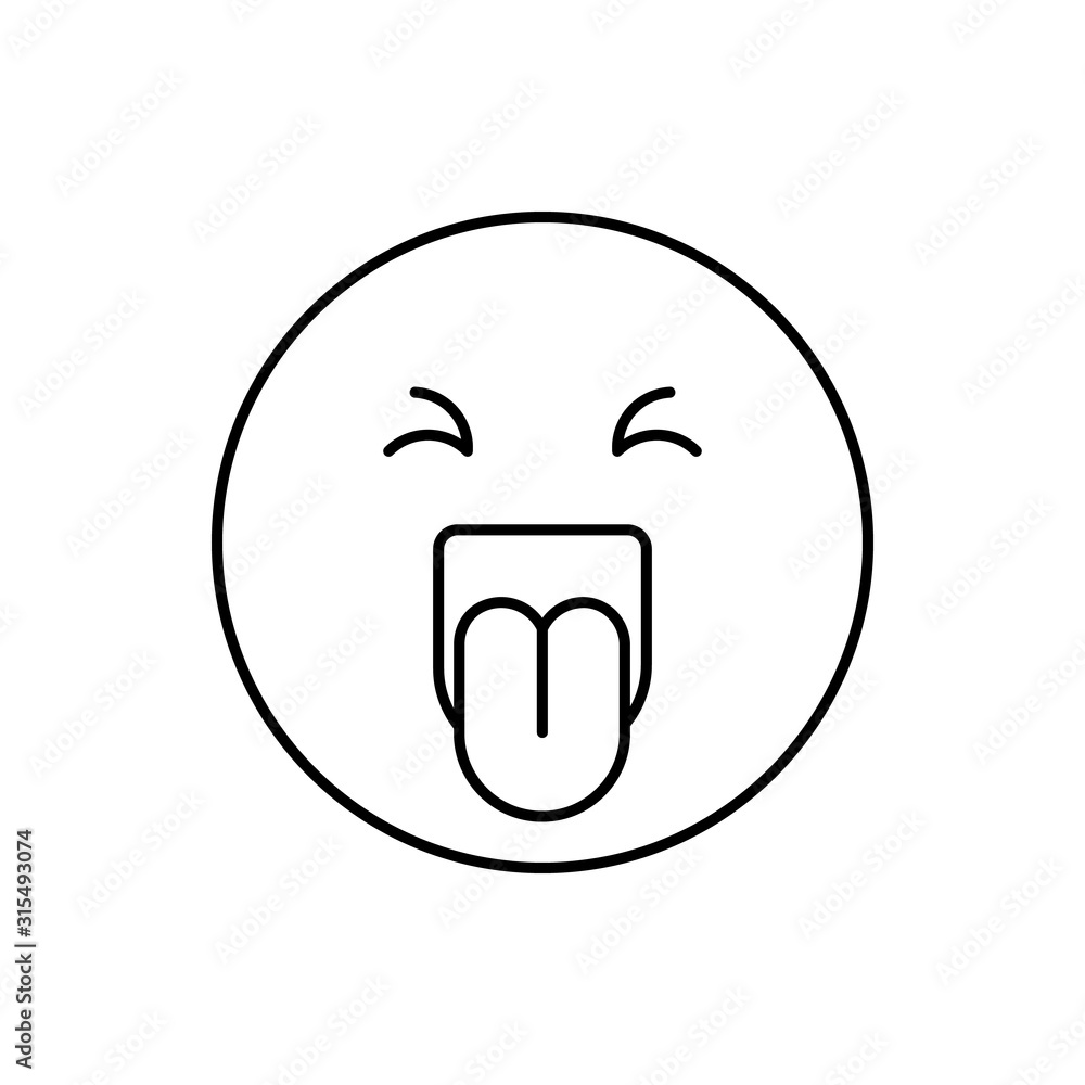 Aufkleber thinking, emotions icon. simple line, outline vector expression of mood icons for ui and ux, website