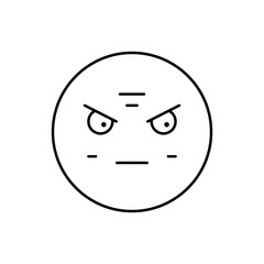 Annoyed, emotions icon. Simple line, outline vector expression of mood icons for ui and ux, website or mobile application