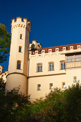 Exterior of Hohenschwangau palace in Bavaria, Germany