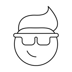 Cool, sunglasses, emotions icon. Simple line, outline vector expression of mood icons for ui and ux, website or mobile application