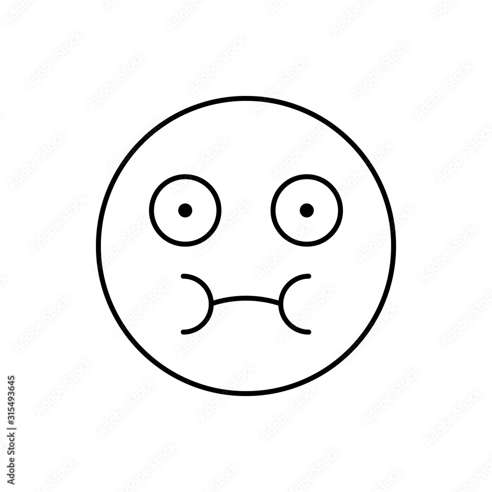 Poster sick, emotions icon. simple line, outline vector expression of mood icons for ui and ux, website or 