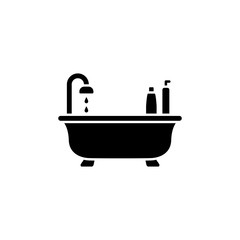 Bathtub, shower icon. Simple bathroom icons for ui and ux, website or mobile application