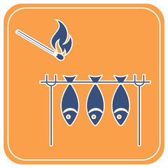Grilled fish icon