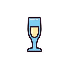Isolated champagne cup vector design