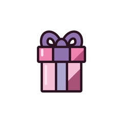 Gift with bowtie vector design