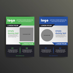 green and blue vector flyer brochure
