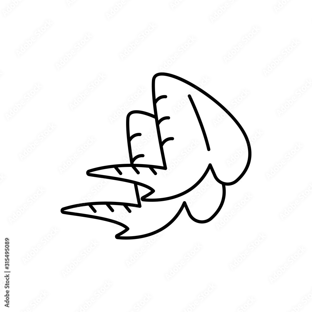 Poster chicken, wings icon. simple line, outline vector batcher icons for ui and ux, website or mobile appl