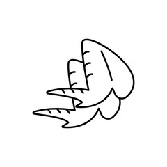 Chicken, wings icon. Simple line, outline vector batcher icons for ui and ux, website or mobile application