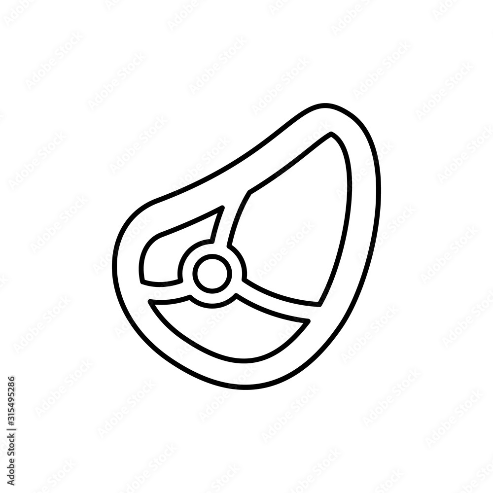 Poster meat, beef icon. simple line, outline vector batcher icons for ui and ux, website or mobile applicat