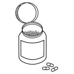 icon of a bottle with medicine 