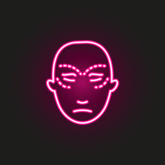 Facial plastic surgery neon style icon. Simple thin line, outline vector of medical icons for ui and ux, website or mobile application