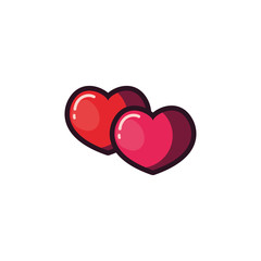 Isolated hearts icon vector design