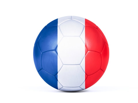 Football in the colors of the French flag