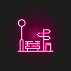 gardens, green, park neon style icon. Simple thin line, outline vector of park and garden icons for ui and ux, website or mobile application