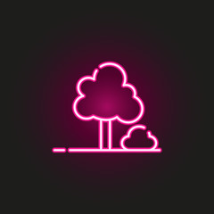 nature, gardens, green neon style icon. Simple thin line, outline vector of park and garden icons for ui and ux, website or mobile application