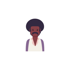 Isolated avatar man with mustache vector design