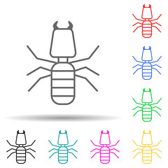 ant multi color style icon. Simple thin line, outline vector of pest control and insect icons for ui and ux, website or mobile application