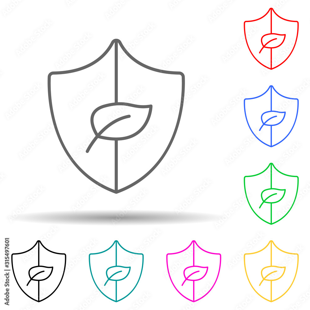 Poster biological eco multi color style icon. simple thin line, outline vector of pest control and insect i