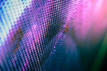 CloseUp LED blurred screen. LED soft focus background. abstract background ideal for design.