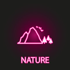 relaxation in nature neon style icon. Simple thin line, outline vector of relaxation icons for ui and ux, website or mobile application